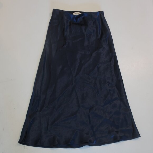 Womens Babaton Blue Satin Midi Skirt 00 - Picture 1 of 5
